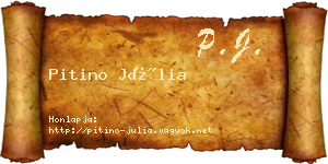 Pitino Júlia névjegykártya